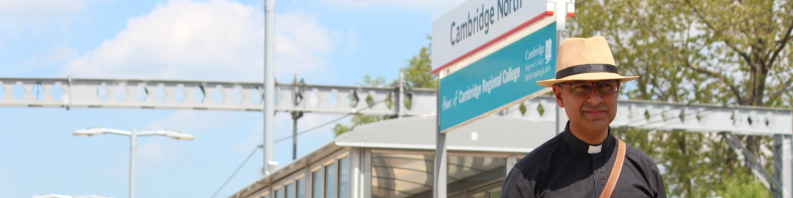 Priest at Cambridge North Station